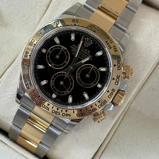 Rolex Cosmograph Daytona Stainless Steel / Yellow Gold Black Dial 116503
