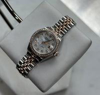 Rolex DateJust 28mm Mother of Pearl Diamond Dial / Diamond Bezel Ref. 279381RBR