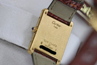Cartier Tank Louis, Paris Stamped 18k Gold on Leather (Ref. 8105)