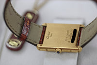 Cartier Tank Louis, Paris Stamped 18k Gold on Leather (Ref. 8105)