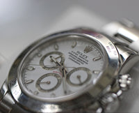 Rolex Cosmograph Daytona, Stainless Steel, White Dial (Ref. 116520)