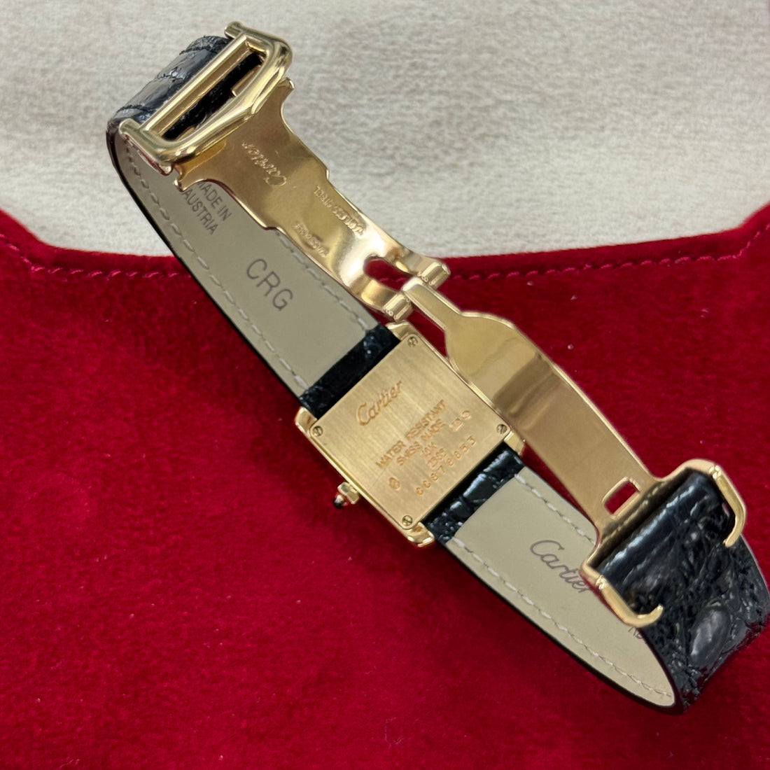 Cartier Tank Francaise Small 18K Yellow Gold on Leather - Ref. 2385