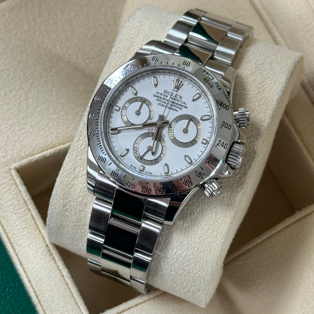 Rolex Cosmograph Daytona Stainless Steel White Dial Pre-Ceramic Ref. 116520