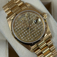 *RARE* Rolex Day-Date 36 "Honeycomb / Embroidery" Dial Ref. 18038