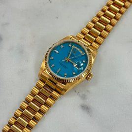Rolex Day-Date 36 Turquoise Stella Diamond Ref. 18038