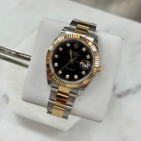 Rolex DateJust 41mm Two Tone Black Diamond Dial Ref. 126333