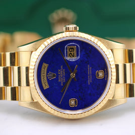 Rolex Day-Date 36 Lapis Lazuli Diamond 6/9 Ref. 18238
