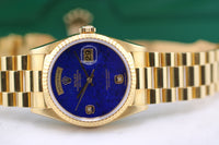 Rolex Day-Date 36 Lapis Lazuli Diamond 6/9 Ref. 18238