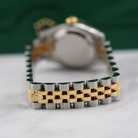 Rolex Ladies DateJust 26mm,Two Tone, Black Diamond Anniversary Dial (Ref. 179173)