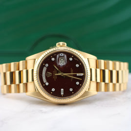 Rolex Day-Date 36 "Oxblood Stella Diamond" Ref. 1803