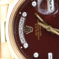Rolex Day-Date 36 "Oxblood Stella Diamond" Ref. 1803