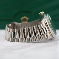 Rolex 36mm Day-Date RARE Green Stella Dial w Diamonds, White Gold (Ref. 1803)
