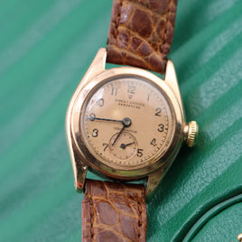 Rolex Bubble Back Ladies 22mm, 9k Rose Gold