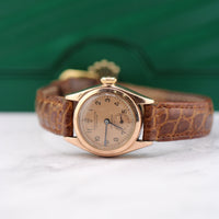Rolex Bubble Back Ladies 22mm, 9k Rose Gold