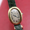 Cartier Baignoire, 18k Gold on Green Leather