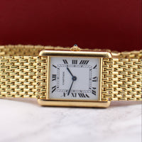 Cartier Tank Louis, Beads of Rice Bracelet, White Roman Dial (Ref. 81052)