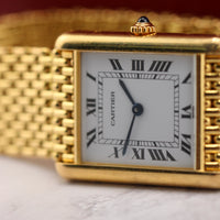 Cartier Tank Louis, Beads of Rice Bracelet, White Roman Dial (Ref. 81052)