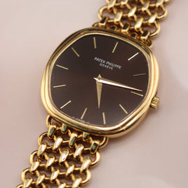 Patek Phillipe Hexagonal Ellipse 18k Yellow Gold, Dark Dial (Ref. 3861/002)