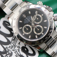 Rolex Daytona, Black Dial Steel Bezel (Ref. 116520)