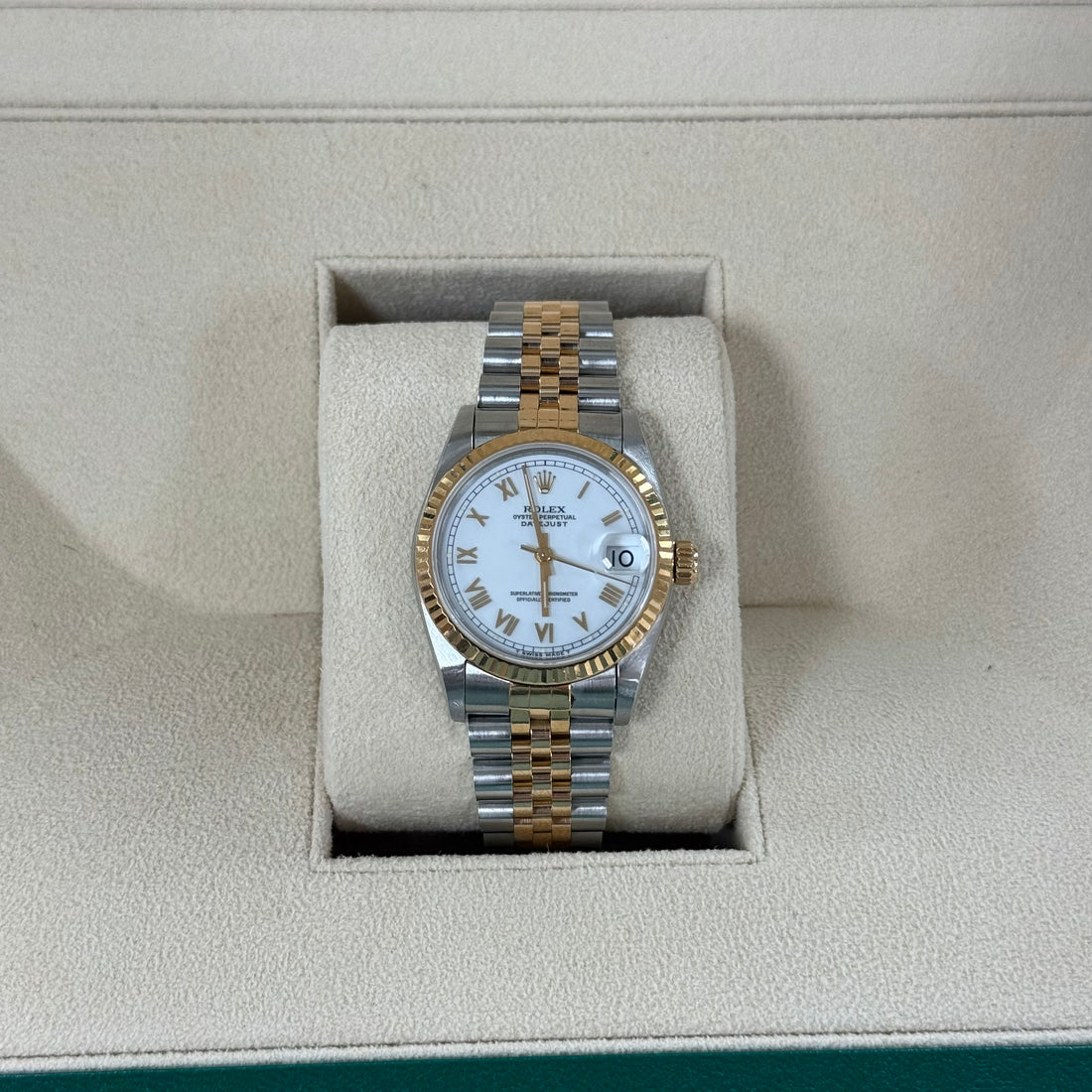 Rolex DateJust 31 Two Tone Jubilee White Roman 68273