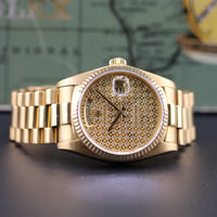Rolex Day-Date 36 "Honeycomb" Diamond Dial (Ref. 18038)