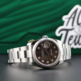 Rolex DateJust 36mm "Tahitian" Mother of Pearl Diamond Dial (Ref. 116234)
