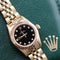 Rolex Ladies DateJust 26mm, 18k Yellow Gold, Black Diamond Dial (Ref. 67197)