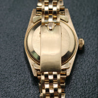 Rolex Ladies DateJust 26mm, 18k Yellow Gold, Black Diamond Dial (Ref. 67197)