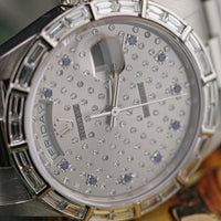 Rolex Platinum Day-Date, 36mm Factory Pleiades Dial and Baguet Bezel (Ref. 18366)