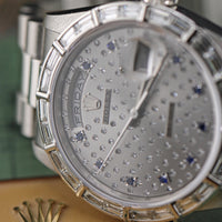 Rolex Platinum Day-Date, 36mm Factory Pleiades Dial and Baguet Bezel (Ref. 18366)