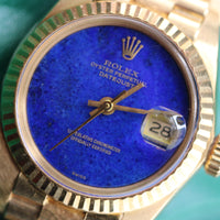 Rolex Ladies DateJust, Lapis Lazuli Dial, Bark South American Bracelet (Ref. 6917)