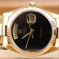 Rolex Day-Date 36mm Onyx Dial, Complete Set (Ref. 18038)