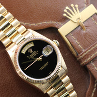 Rolex Day-Date 36mm Onyx Dial, Complete Set (Ref. 18038)