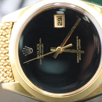 Rolex DateJust 36mm, Black Onyx Dial, Factory Mesh Bracelet (Ref. 1602)