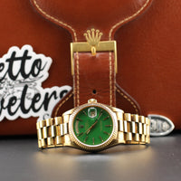 Rolex Day-Date 36mm, Green Stella Dial, All Original (Ref. 18038)