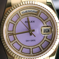 Rolex Day-Date 36 Yellow Gold Lavender Carousel Ref. 118238