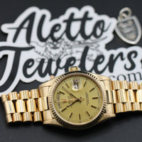 Rolex 36mm Day-Date "Tony Soprano" Champagne Dial, with Papers (Ref. 18038)