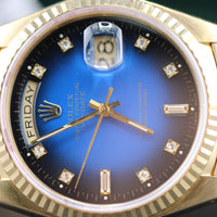 Rolex Day-Date 36mm, Blue Vignette Diamond Dial (Ref. 18038)