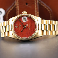 Rolex Red Jasper Dial DateJust 36mm on President Band (Ref. 1601)