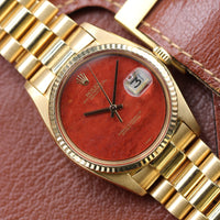 Rolex Red Jasper Dial DateJust 36mm on President Band (Ref. 1601)