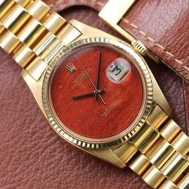 Rolex Red Jasper Dial DateJust 36mm on President Band (Ref. 1601)