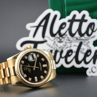 Rolex Day-Date 36mm, Black Diamond Dial (Ref. 118238)