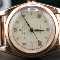 Rolex Oyster Bubbleback "Hemmingway" in Rose Gold, 1940's era (Ref. 3131)