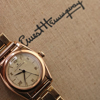 Rolex Oyster Bubbleback "Hemingway" in Rose Gold, 1940's era (Ref. 3131)