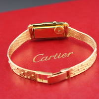 Cartier Duoplan Coulissant, 18k Gold + Custom Gold Bracelet