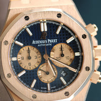 Audemars Piguet Royal Oak Chronograph Blue Dial 41mm 18k Rose Gold (Ref. 26331OR)