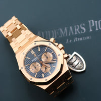 Audemars Piguet Royal Oak Chronograph Blue Dial 41mm 18k Rose Gold (Ref. 26331OR)