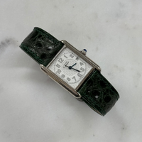Cartier Must de Cartier Tank, Silver, Green Band (Ref. 2414)