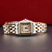 Cartier Panthère Small, "Three Row" Two Tone Bracelet (Ref. 166921)