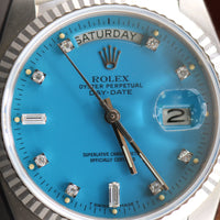 Rolex Turquoise Blue Stella Dial, 36mm Day-Date President (Ref. 18039)